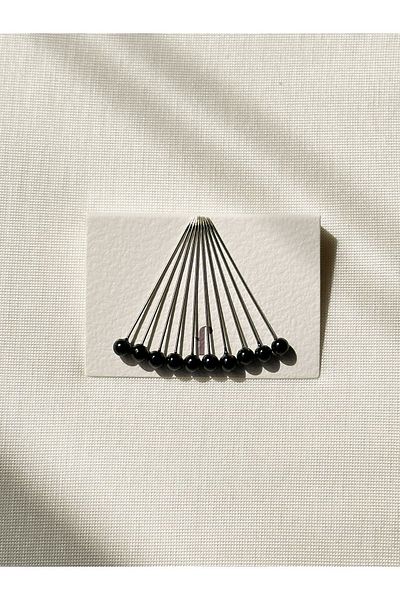 Femple Modest Black Shawl Needle - 10 Pieces No-Snag Hijab Needles