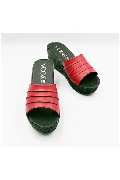 Voga Kadın platform terlik yüksek topuklu şık kadın terliği