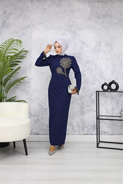 marwella Papatya Tesettür Abiye - Lacivert