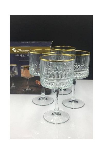 Paşabahçe 440437 Elysia Golden Touch Cocktail Glass 500 Cc 4 Pcs