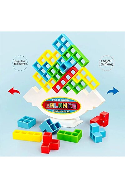 Depomiks Avm Tetra Tower Game Stacking Block Stack Building Blocks Balance Puzzle Colorful Educational Toys 16 Pieces