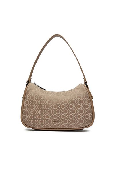 Calvin Klein Refine Jacquard Shoulder Bag - Chanterelle Mono K60K 612333 -0HE