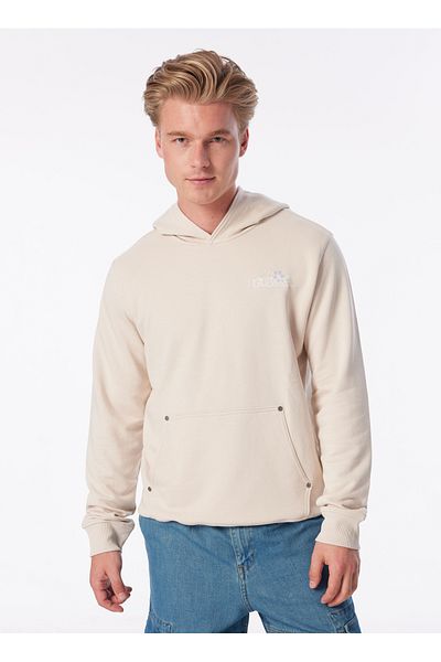 Guess Ανδρικό φούτερ με κουκούλα γιακά κρέμα M4GQ06KBK32G1I6FLOWER TRIANGLE HOO