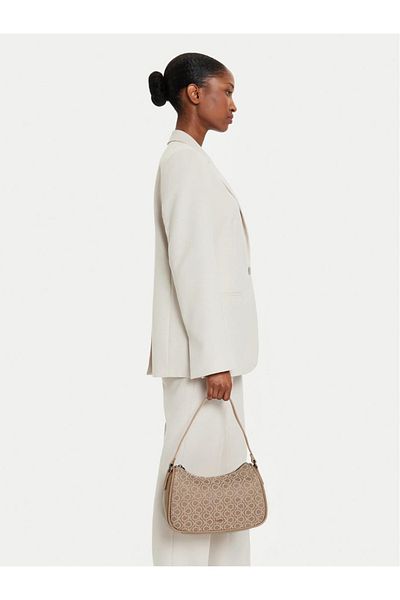 Calvin Klein Refine Jacquard Shoulder Bag - Chanterelle Mono K60K 612333 -0HE