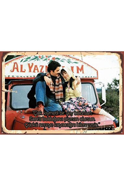 hediyeniburadabul Retro Ahşap Poster