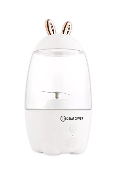 DEMPOWER Tavşan Kulak Tasarımlı Şarjlı El Blenderı Karıştırıcı Shaker Beyaz