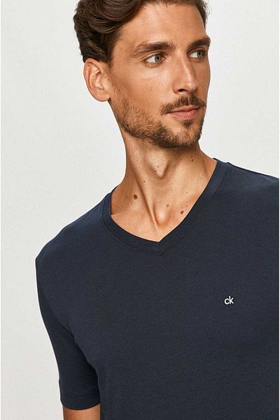 Calvin Klein Men's Cotton T-shirt - Ck V Neck Design