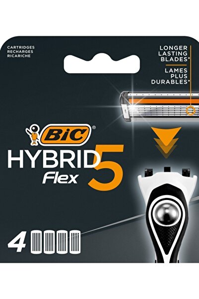 Bic Flex 5 Hybrid Yedek Tıraş Bıçağı Kartuşu 4'lü (4 YEDEK BAŞLIK SAPSIZ)