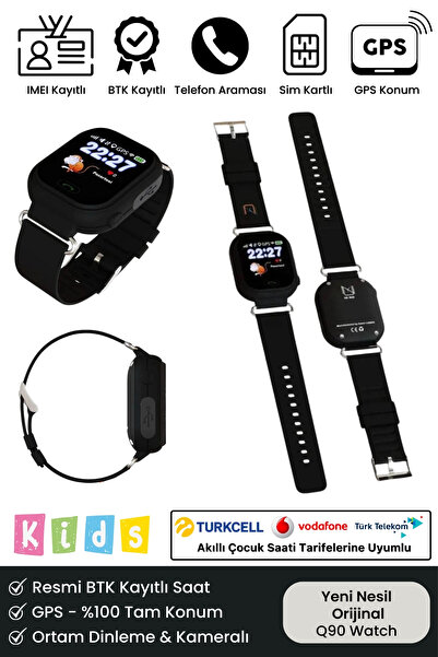 Kidstech Çocuklar Için Gps Konum Btk Kayıtlı Sim Kartlı Çocuk Takip Ortam Din...