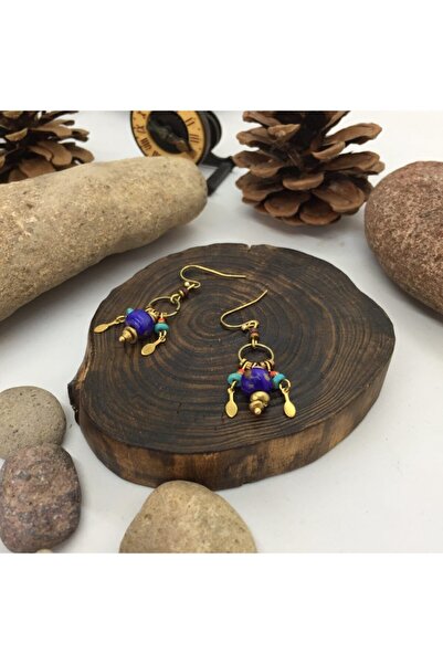 Porsuk Alternatif El Yapımı Etnik Otantik Bohem Hippi Kemik Küpe