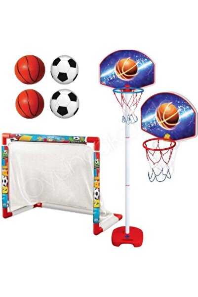 OyuncakZade Futbol Kalesi + Ayaklı Basketbol Potası Erkek Çocuk Oyuncakları -...
