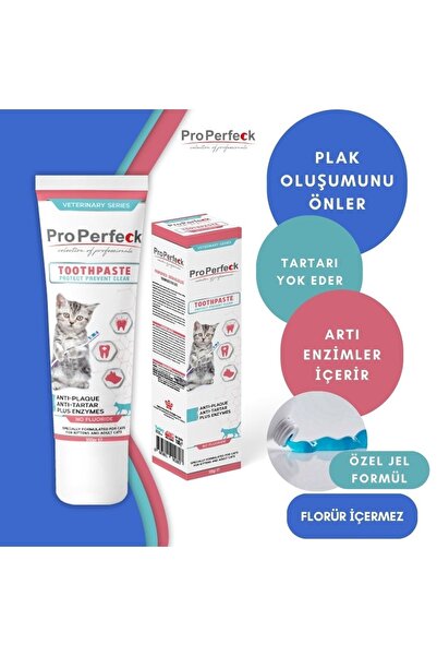 pro perfeck Anti Tartar Kedi Diş Macunu Jel 100 Gr