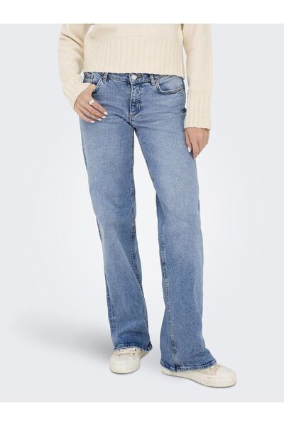 ONLY Weit Geschnitten Jeans Onljuicy Niedrige Taille Gerade Geschnitten Jeans