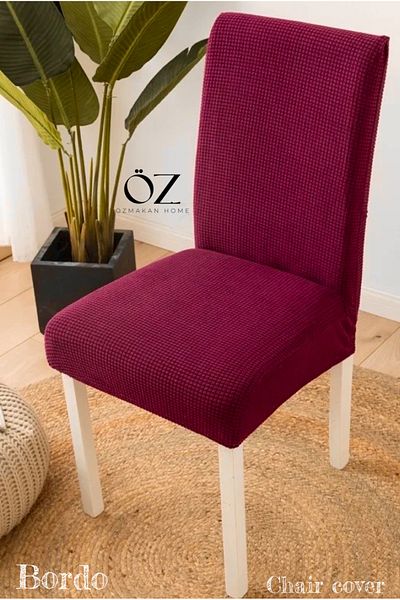 ÖZMAKAN Husa Scaun Lycra Rosie Claret - Lavabila 1 Buc
