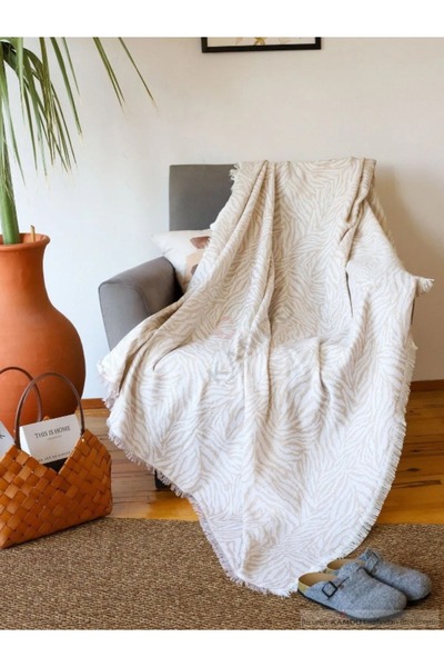 XAMANTHA Πολυτελής βαμβακερός καναπές με σχέδιο Zebra - Διπλής όψης, Αντιιδρω...