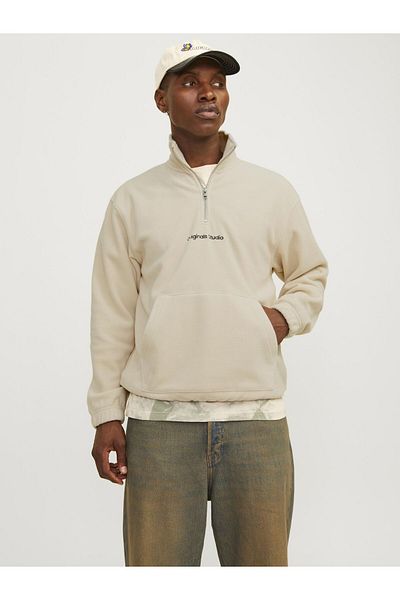 Jack & Jones Fleece-Sweatshirt. Bedrucktes Fleece-Sweatshirt