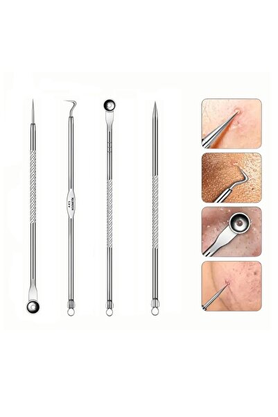 aks kozmetik 4'lü Siyah Nokta Temizleyici Komedon Paslanmaz