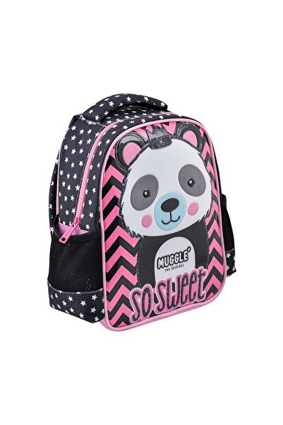 MUGGLE Σακίδιο πλάτης νηπιαγωγείου Panda Black Mu-7327