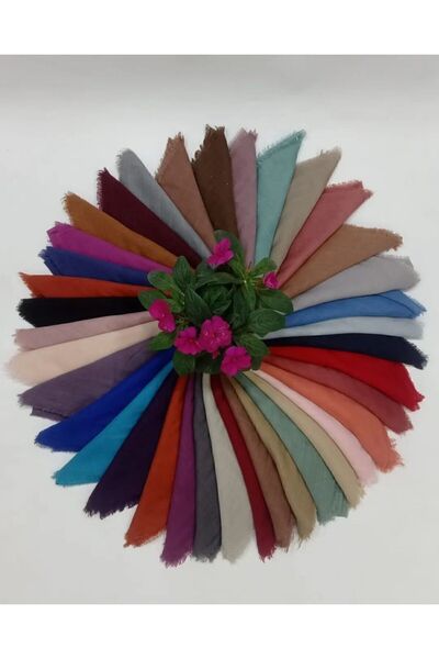 FFAccessory 10 adet flamlı pamuklu hediyelik eşarp karışık renk