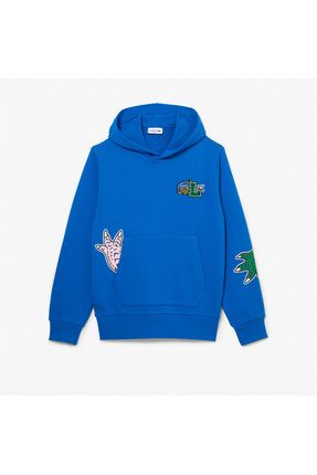 Lacoste Holiday Erkek Relaxed Fit Kapu onlu Bask l Mavi Sweatshirt Fiyat Yorumlar Trendyol