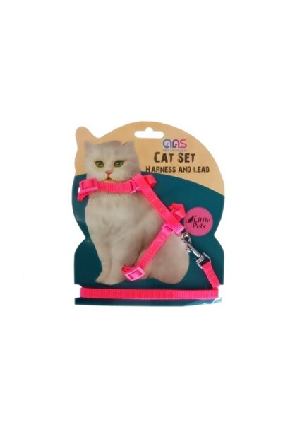 Genel Markalar Kedi Göğüs Bel Tasması Dokuma Pembe.