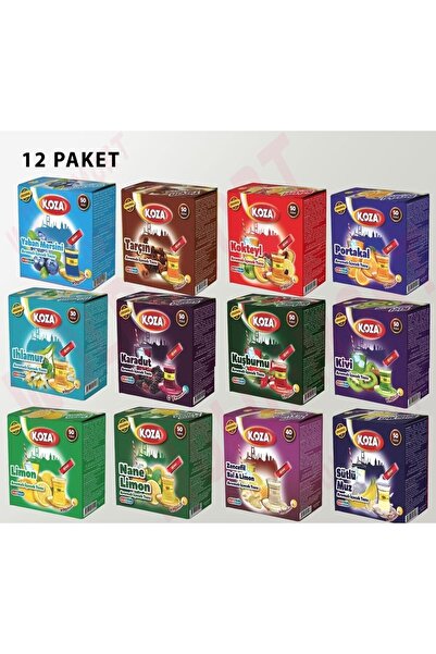 Koza Tek Içimlik Içecek Tozu Karışık Set 12 Paket
