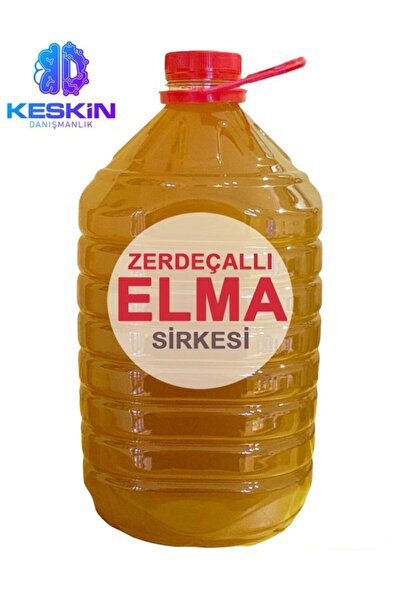 EL YAPIMI Doğal Fermantasyon Zerdeçallı Elma Sirkesi 5 Lt