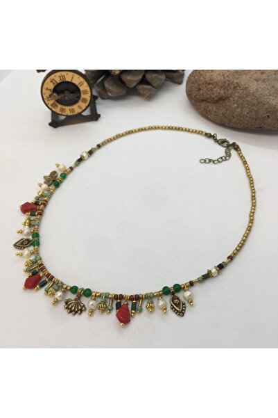 Porsuk Alternatif El Yapımı Doğal Taş Kolye