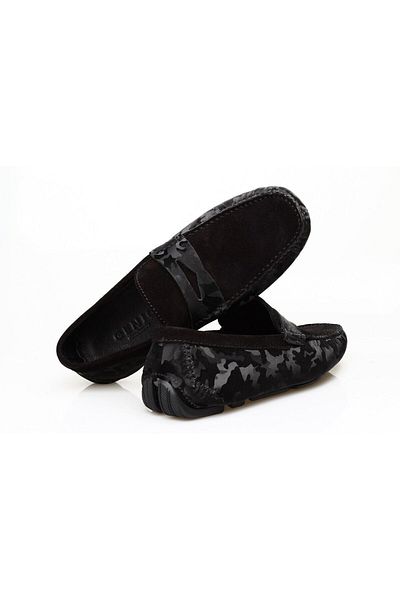 Butik Black Laceless Genuine Leather Men's Shoes