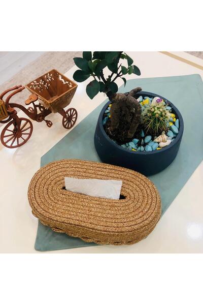 ModaCardin Jüt, Hasır, Peçetelik Kutusu, Peçetelik, Düzenleyici, Sofra Düzenleyici