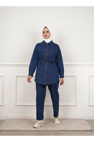 KAMİL KESKİN BELLOWED DOUBLE JEANS SET