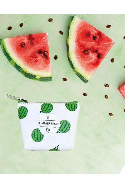 Kağıt Gemi Dükkan Poșetă pentru monede cu pepene verde întreg - Pepene verde de colecție
