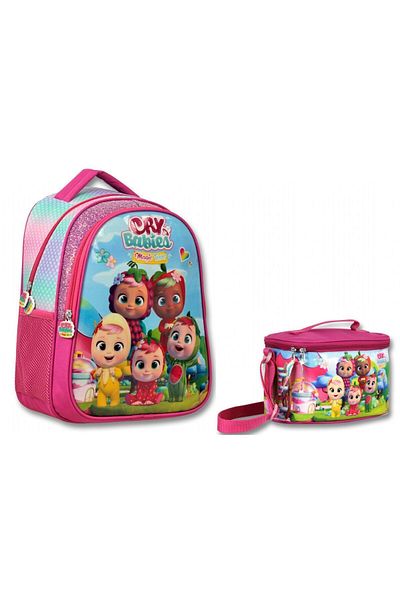ÜMİT ÇANTA Pink Cry Babies Children's Backpack and Lunchbox Set