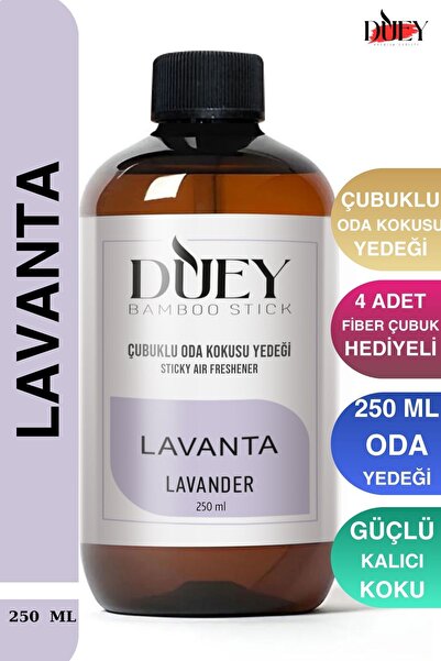 DUEY 250ml Lavanta Çubuklu Oda Kokusu Yedeği , Bambu Oda Kokusu Yedeği Oda Ko...