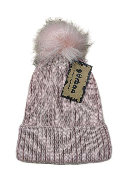 Gürhan Çorap Luxury Plush Pompom Women's Knitwear Beret
