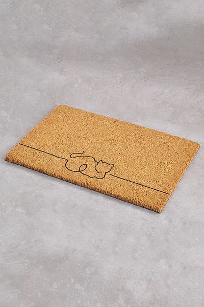 Paspas Yap Cat Drawing Door Mat Cat Door Mat Door Door Mat Koko Mat Bristle Mat