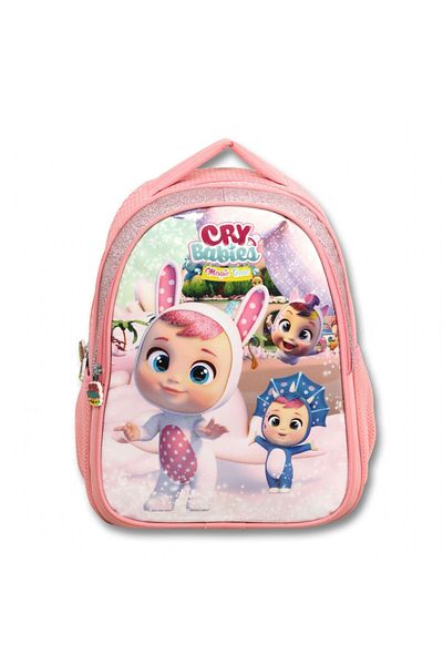 ÜMİT ÇANTA Rabbit Ears - Primary School Backpack and Lunch Box Set - Light Pink - Girl