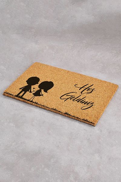Paspas Yap Double Figure Home Mat Door Front Mat Outside Door Mat Koko Mat Bristle Mat Apartment Front Mat