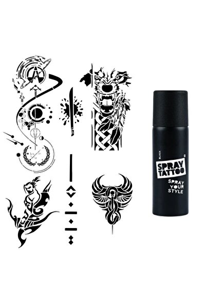 Airbrush Tattoo Fantastik Karizmatik Modeller Spray Tattoo Geçici Dövme Seti ...