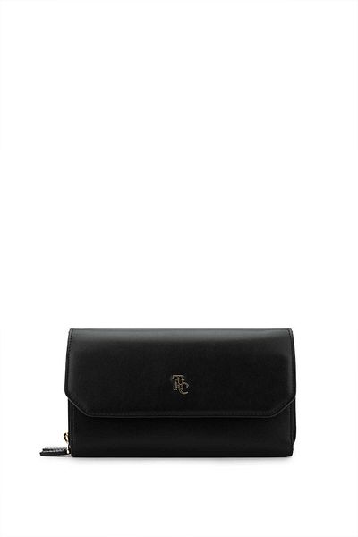 Tamer Tanca Genuine Leather Black Women's Shoulder Bag