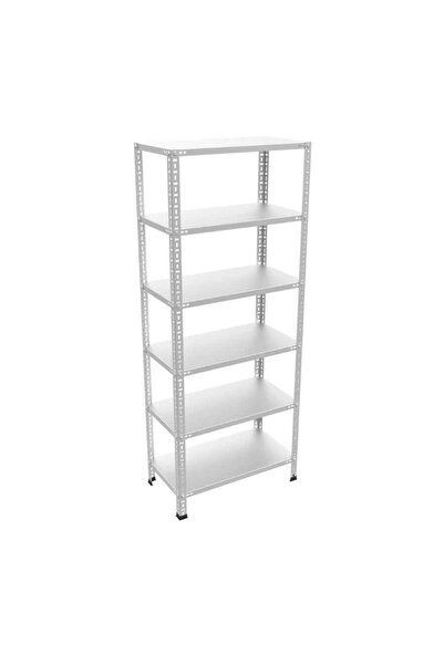 Rafistan 43x93x150 cm6 Katlı Galvaniz Çelik Raf. Depo, Kiler, Dosya Rafı