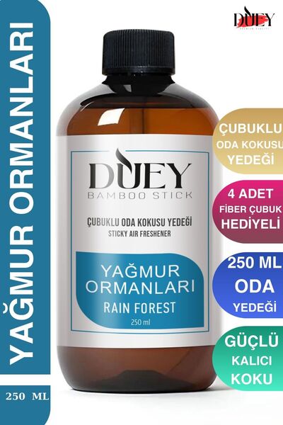 DUEY 250ml Yağmur Ormanları Çubuklu Oda Kokusu Yedeği , Bambu Oda Kokusu Yede...