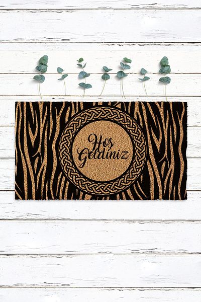 Paspas Yap Zebra Patterned Welcome Door Mat Koko Mat Bristle Mat Exterior Door Mat
