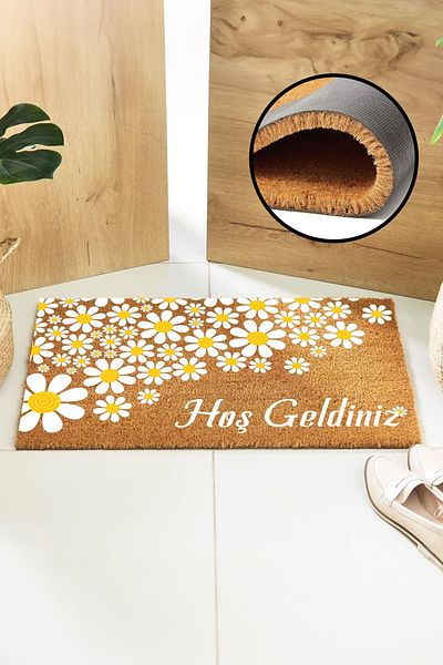 Paspas Yap Welcome Door Mat with Daisy Koko Door Mat Outside Door Mat Mat for Home