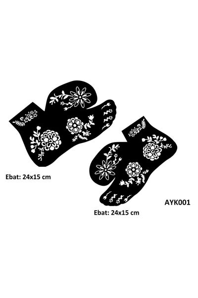 Airbrush Tattoo Dallı Çiçekler 2 Adet Ayak Kına Kalıbı Sadece Kalıp Kınasız
