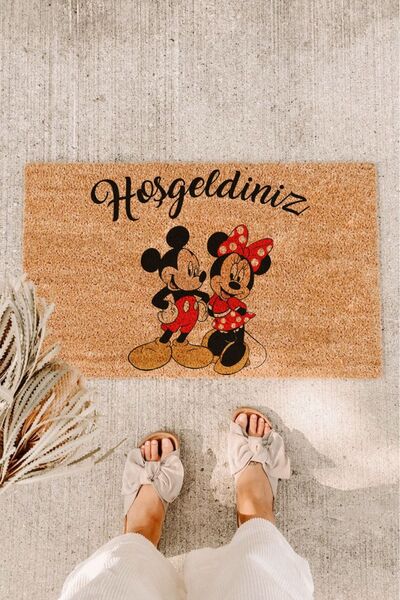 Paspas Yap Mickey Mouse Hoşgeldiniz Paspas Koko Paspas Dış Kapı Paspası 40x70 Cm