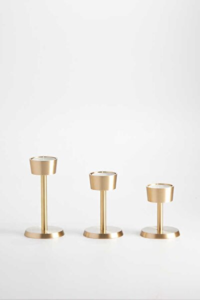 Deeps Brands 3lü Pirinç Tealightlık