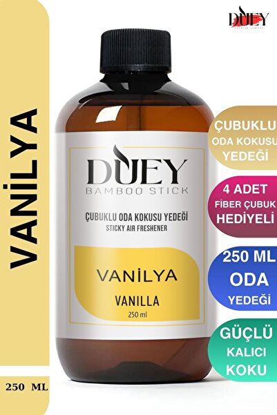DUEY 250ml Vanilya Çubuklu Oda Kokusu Yedeği , Bambu Oda Kokusu Yedeği Oda Ko...