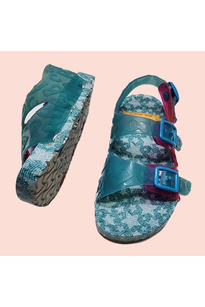 GEZER Daily Sea, Beach and Pool Sandals with Adjustable Non-Slip Sole and Letter Detail - Double Buckle