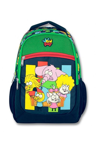 ÜMİT ÇANTA Boy's Primary School Bag and Pencil Bag Set of Two - Umit Kral Şakir Friends, Navy/Y